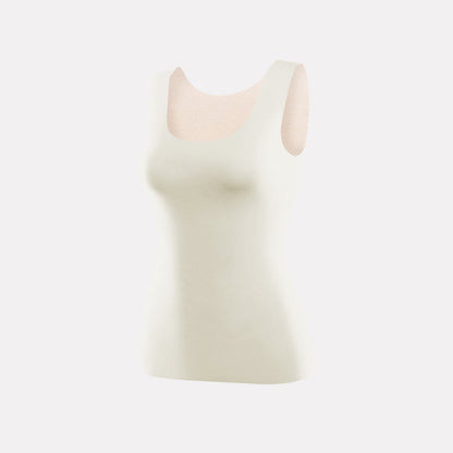 Nahtlose Stretch-Basisschichtweste mit U-Ausschnitt - Beige - 3XL - image 7