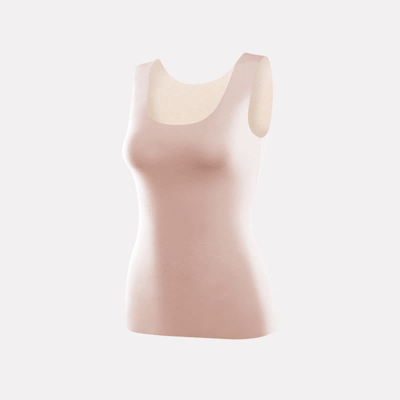 Nahtlose Stretch-Basisschichtweste mit U-Ausschnitt - Hellrosa - 3XL - image 9