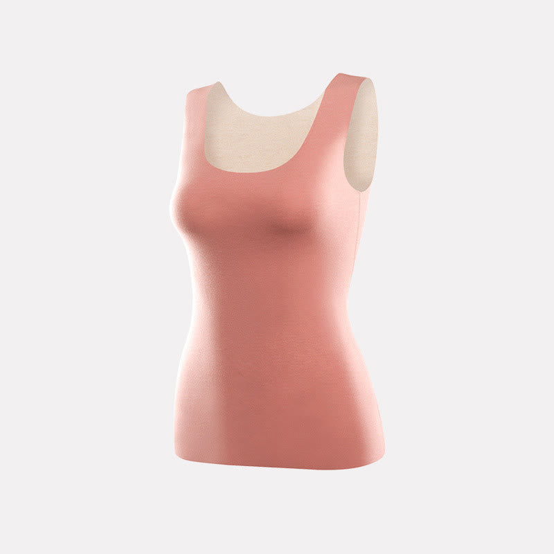 Nahtlose Stretch-Basisschichtweste mit U-Ausschnitt - Rosa - 3XL - image 10