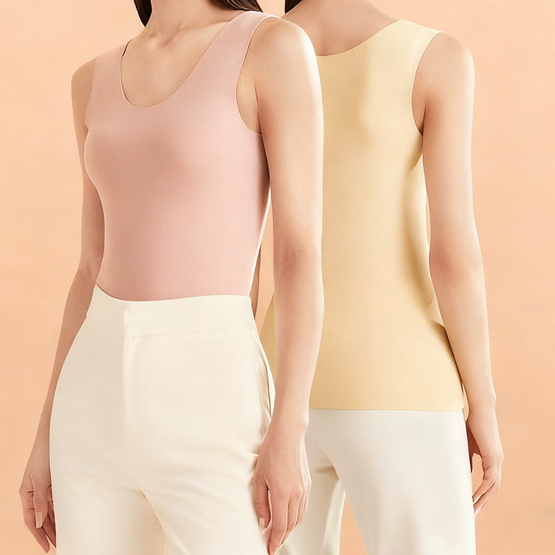 Nahtlose Stretch-Basisschichtweste mit U-Ausschnitt - image 4