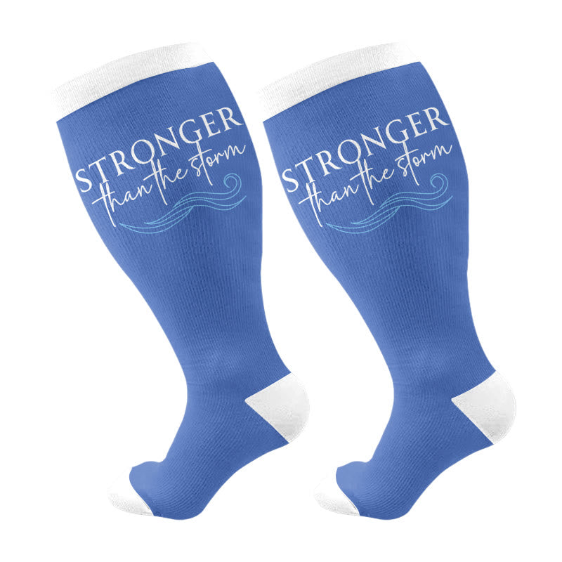 Christliche Kompressionsstrümpfe in Übergröße - Blau - 4XL - image 11
