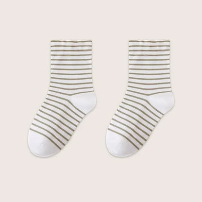 Atmungsaktive Schlafsocken aus reiner Baumwolle mit Streifenmuster (3 Paar) - Grün - EU36-39 (US3-6) - image 14