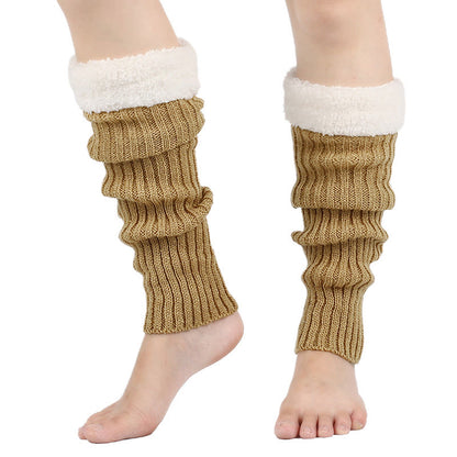 Gestrickte, fleecegefütterte Beinstulpen - Nackt - Einheitsgröße - image 9