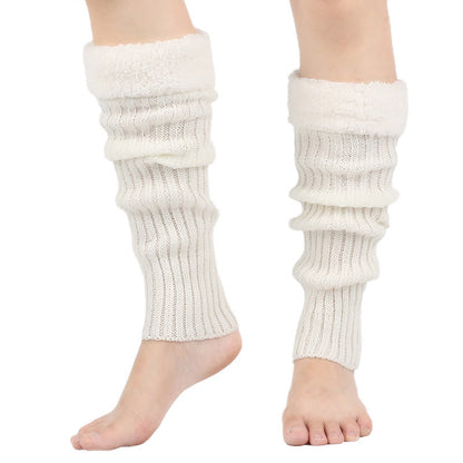 Gestrickte, fleecegefütterte Beinstulpen - Weiß - Einheitsgröße - image 7