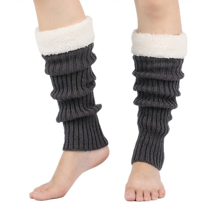 Gestrickte, fleecegefütterte Beinstulpen - Dunkelgrau - Einheitsgröße - image 15