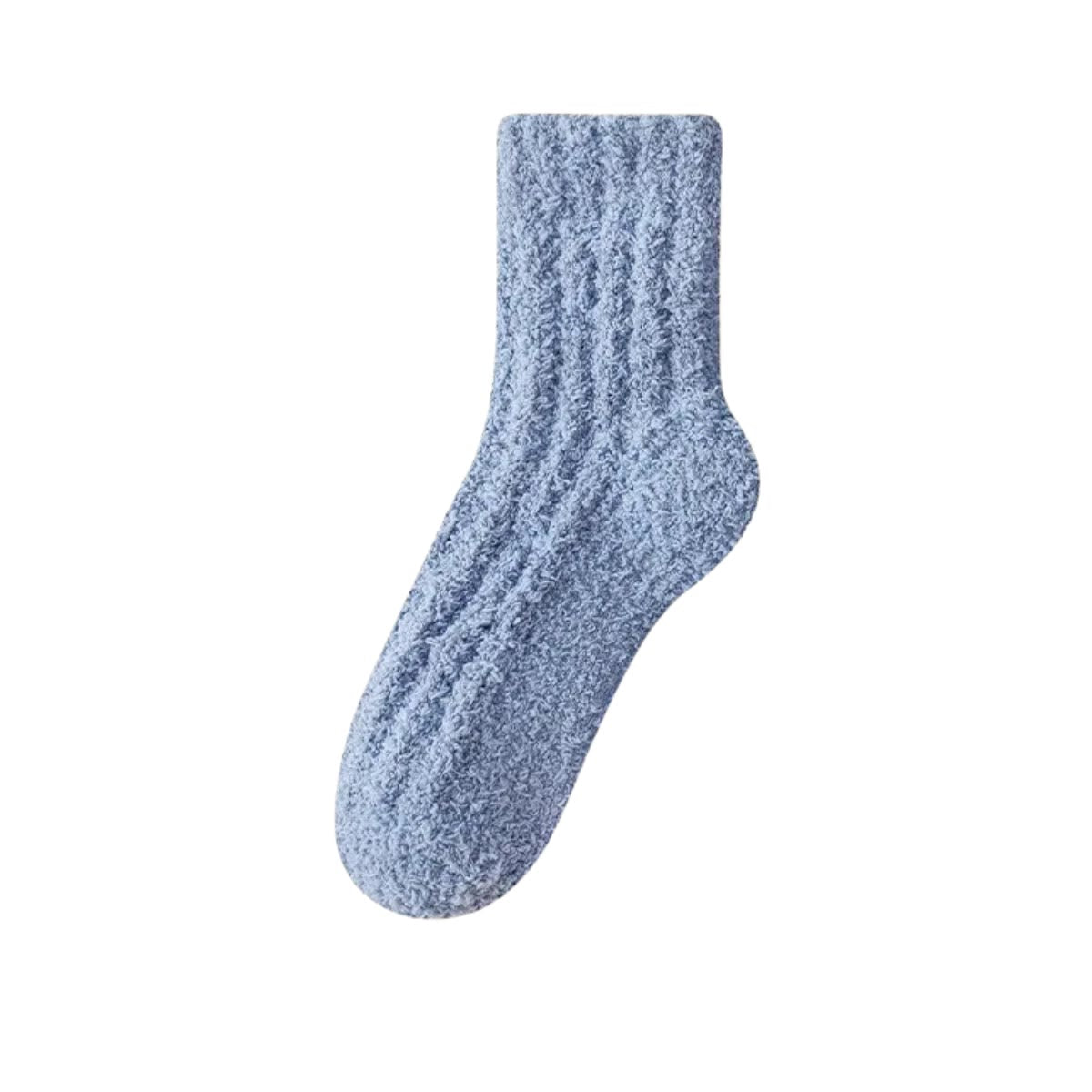 Schlafsocken in Unifarben - Blau - EU43-48 (US9-13) - image 20
