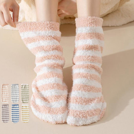 Schlafsocken mit breiten Streifen (3 Paar) - image 0
