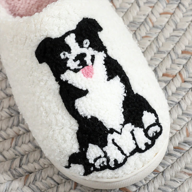 Hausschuhe mit Border-Collie-Motiv in Übergröße - image 1