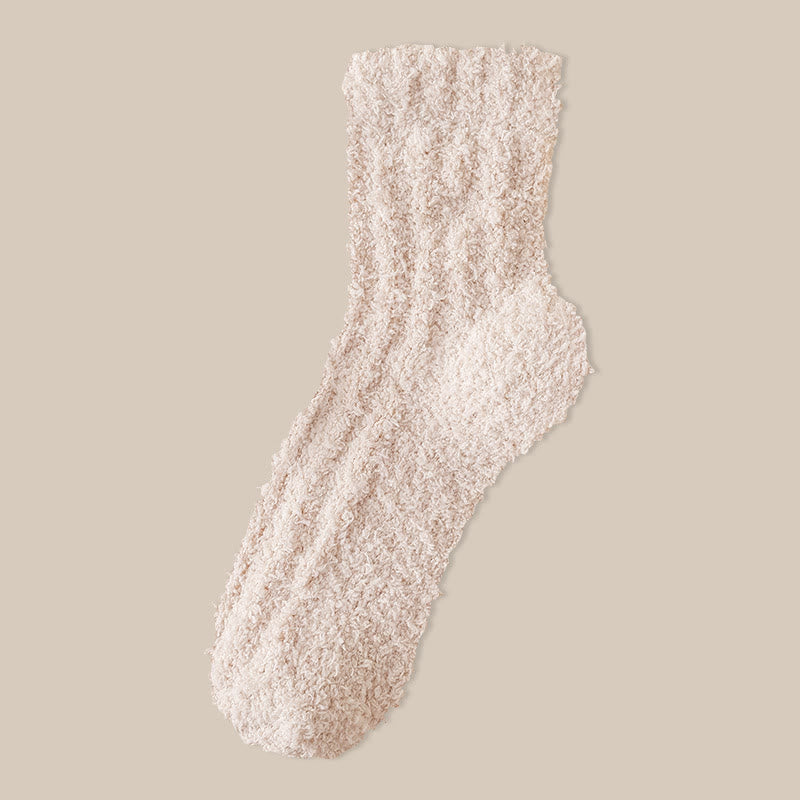 Winterschlafsocken aus Korallenfleece (7 Paar) - Kamel - EU39-43 (US6-9) - image 15