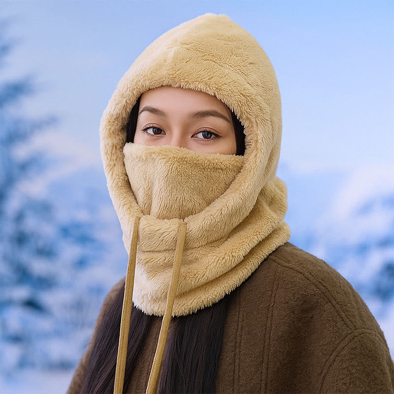 Verdickter, winddichter Kapuzenschal - Khaki - Einheitsgröße - image 5