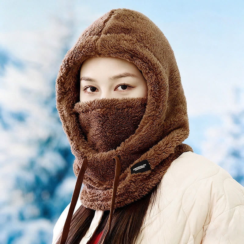 Verdickter, winddichter Kapuzenschal - Kaffee - Einheitsgröße - image 3