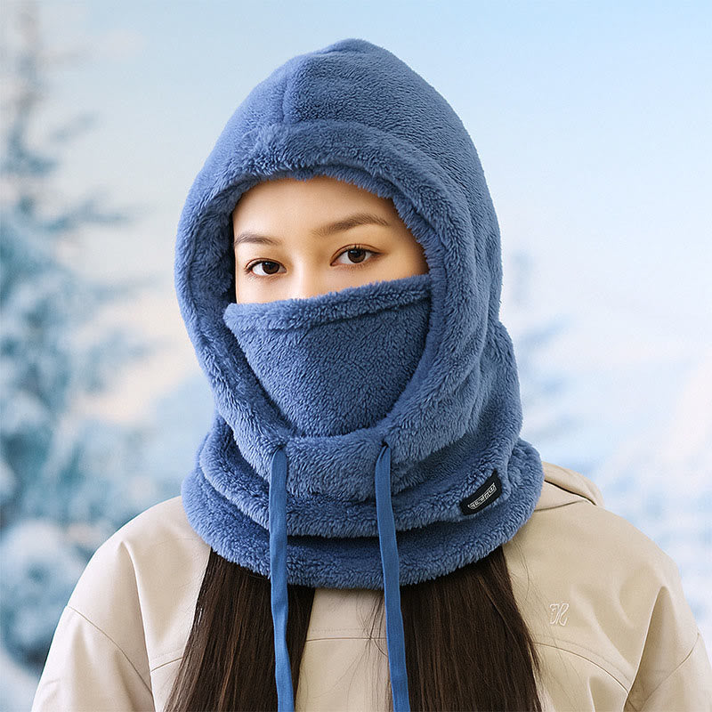 Verdickter, winddichter Kapuzenschal - Blau - Einheitsgröße - image 2