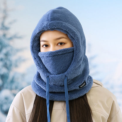Verdickter, winddichter Kapuzenschal - Blau - Einheitsgröße - image 2