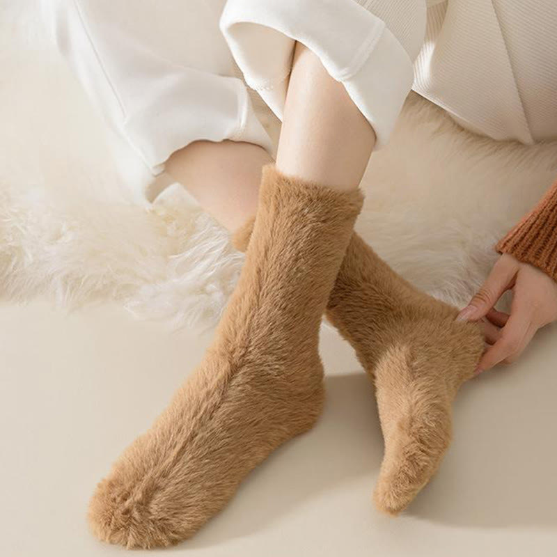 Schlafsocken in Unifarben und vielseitigem Stil (3 Paar) - image 3