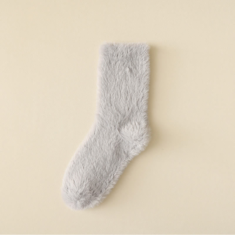 Schlafsocken in Unifarben und vielseitigem Stil (3 Paar) - Hellgrau - EU36-43 (US3-9) - image 19