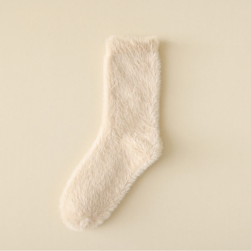 Schlafsocken in Unifarben und vielseitigem Stil (3 Paar) - Beige - EU36-43 (US3-9) - image 16