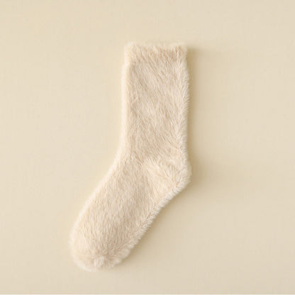 Schlafsocken in Unifarben und vielseitigem Stil (3 Paar) - Beige - EU36-43 (US3-9) - image 16