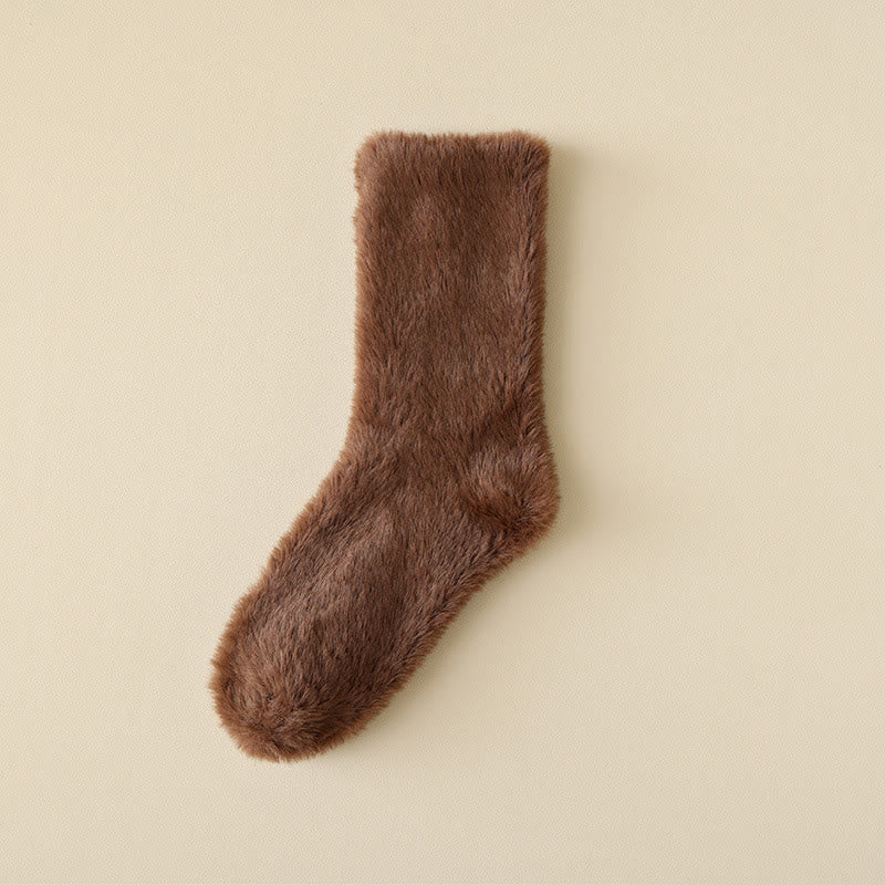 Schlafsocken in Unifarben und vielseitigem Stil (3 Paar) - Kaffee - EU36-43 (US3-9) - image 15