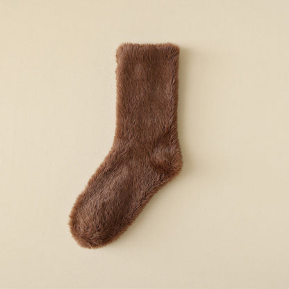 Schlafsocken in Unifarben und vielseitigem Stil (3 Paar) - Kaffee - EU36-43 (US3-9) - image 15