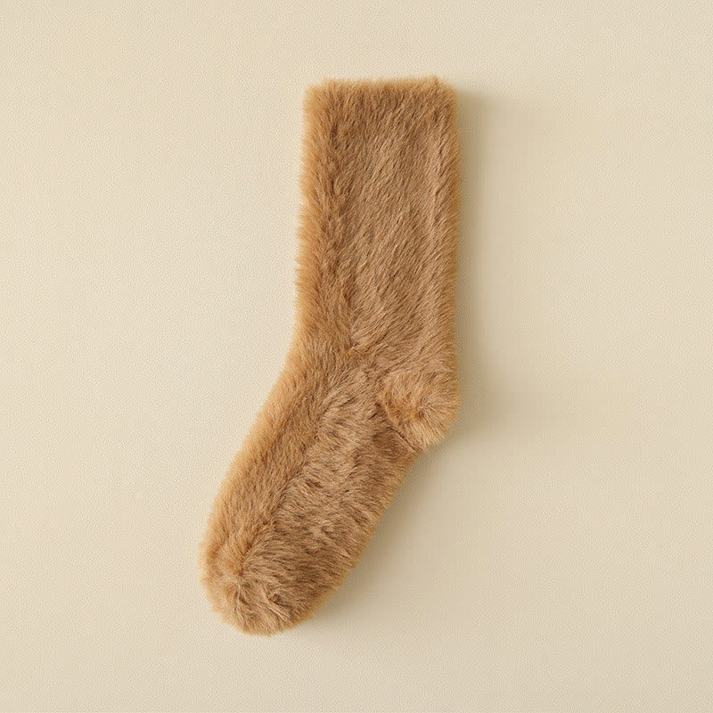 Schlafsocken in Unifarben und vielseitigem Stil (3 Paar) - Kamel - EU36-43 (US3-9) - image 17
