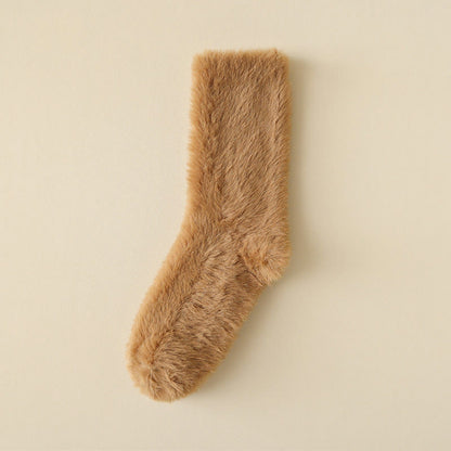Schlafsocken in Unifarben und vielseitigem Stil (3 Paar) - Kamel - EU36-43 (US3-9) - image 17