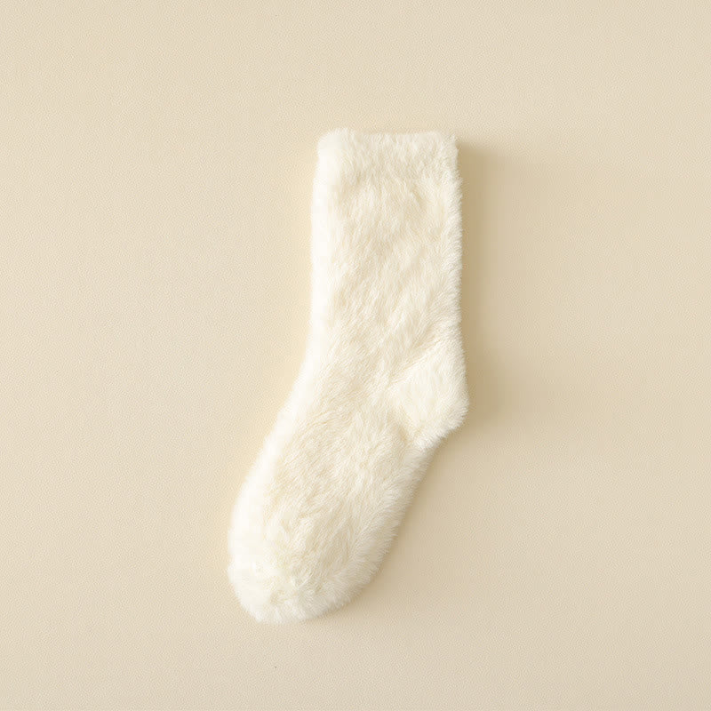 Schlafsocken in Unifarben und vielseitigem Stil (3 Paar) - Weiß - EU36-43 (US3-9) - image 11