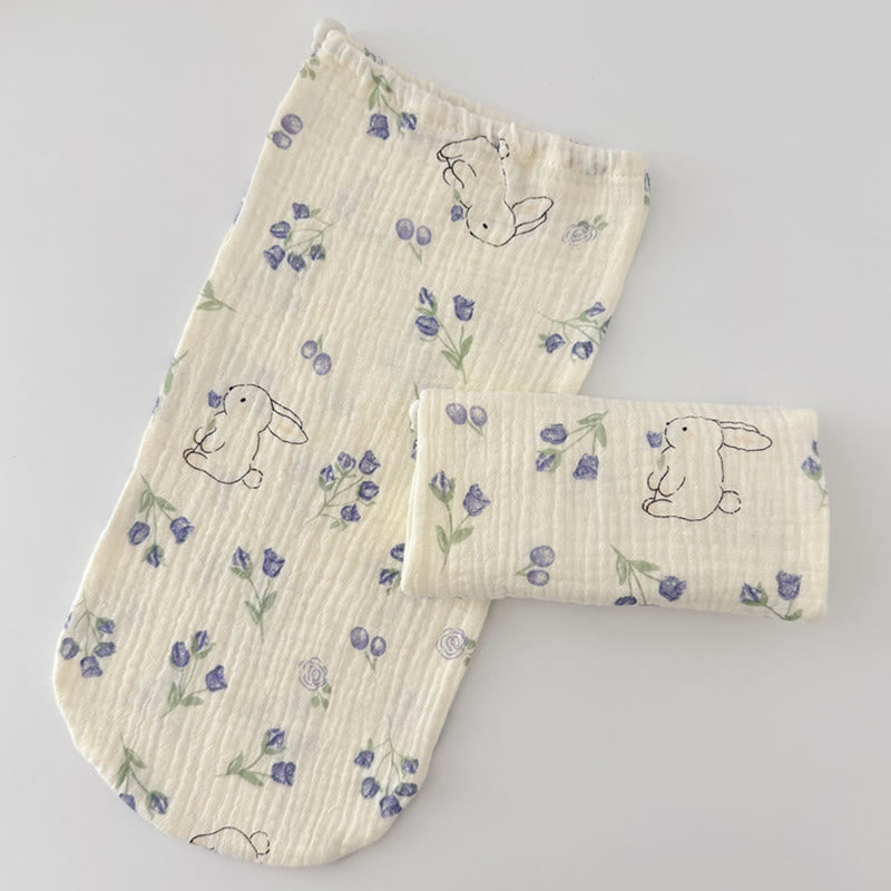 Verstellbare, hautfreundliche Schlafsocken aus Baumwolle - Beige - L - image 0
