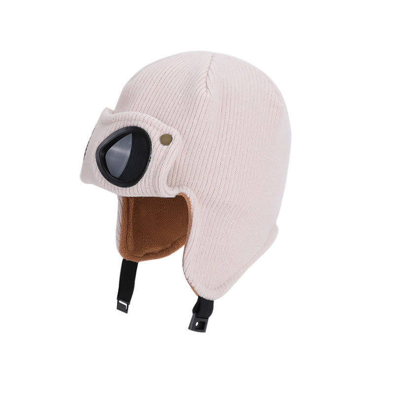 Sonnenbrille, Gehörschutzmütze mit Schutzbrille - Beige - Einheitsgröße - image 3