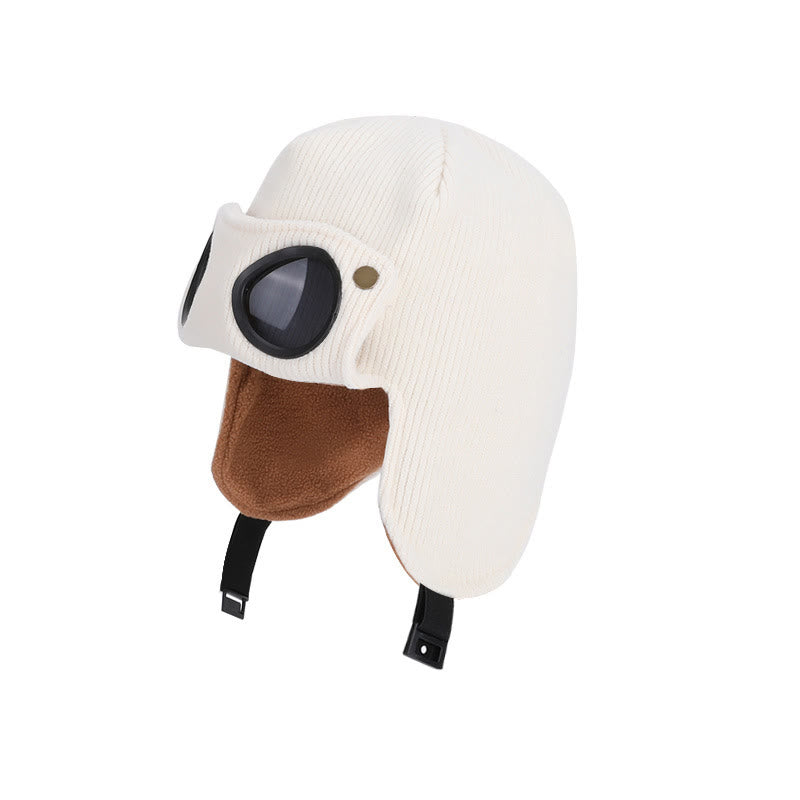 Sonnenbrille, Gehörschutzmütze mit Schutzbrille - Weiß - Einheitsgröße - image 4