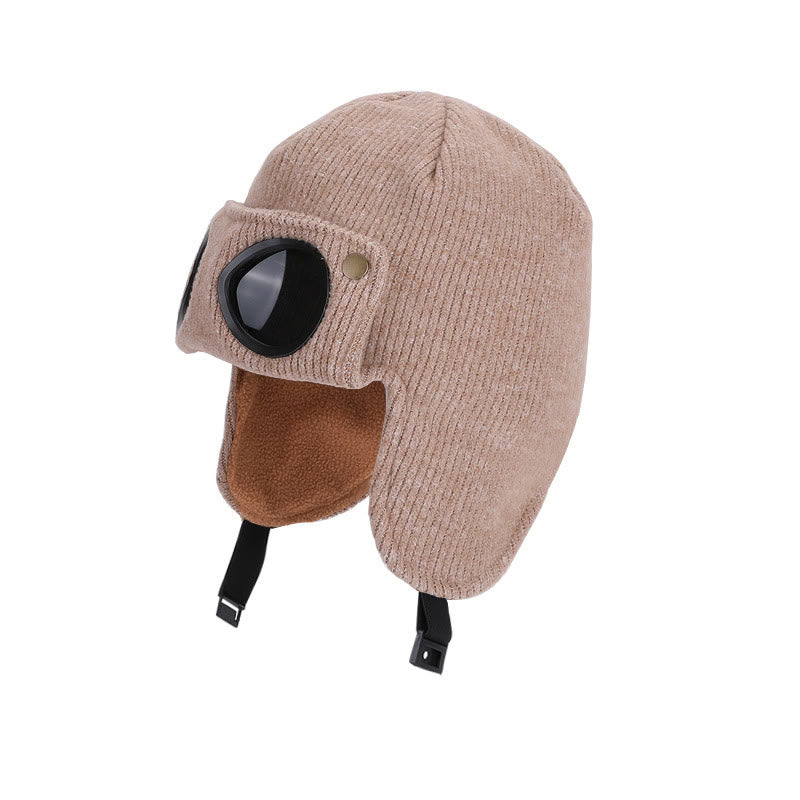 Sonnenbrille, Gehörschutzmütze mit Schutzbrille - Kaffee - Einheitsgröße - image 5