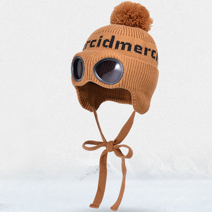 Winddichte, warme Mütze mit Skibrille - Braun - Einheitsgröße - image 10