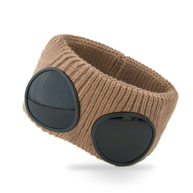 Einfarbiges Stirnband mit Schutzbrille - Braun - Einheitsgröße - image 11