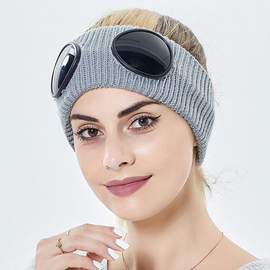 Einfarbiges Stirnband mit Schutzbrille - image 0