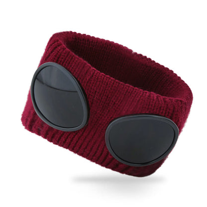 Einfarbiges Stirnband mit Schutzbrille - Wein - Einheitsgröße - image 7