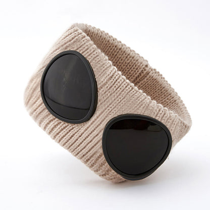 Einfarbiges Stirnband mit Schutzbrille - Aprikose - Einheitsgröße - image 9