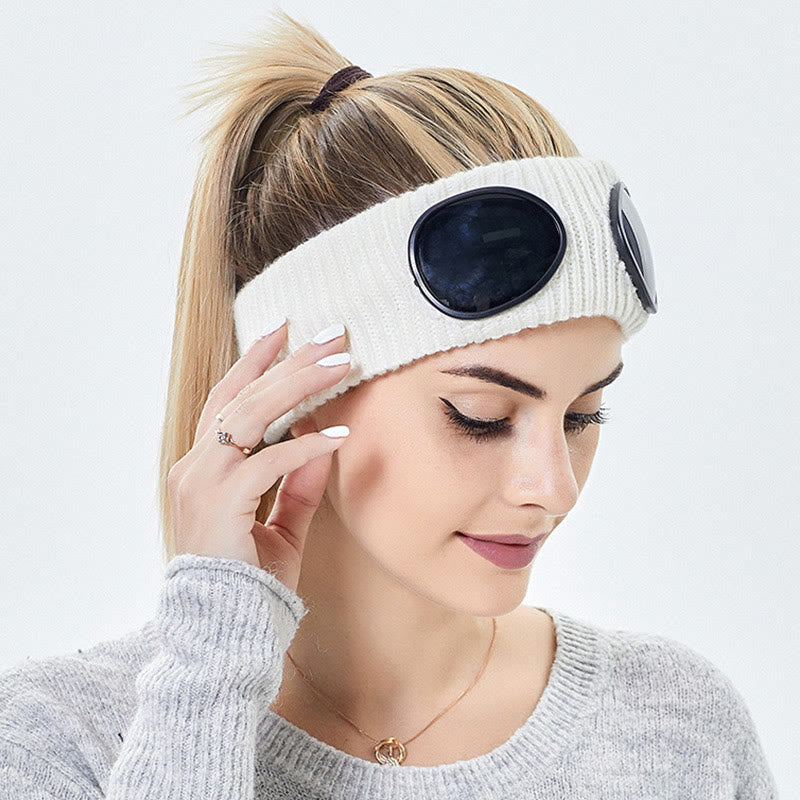Einfarbiges Stirnband mit Schutzbrille - image 5
