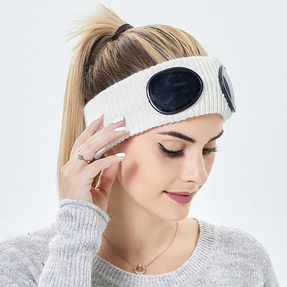 Einfarbiges Stirnband mit Schutzbrille - image 5