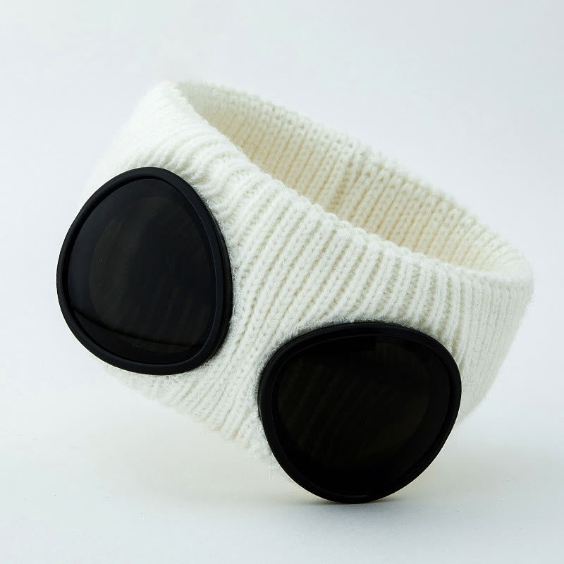Einfarbiges Stirnband mit Schutzbrille - Weiß - Einheitsgröße - image 8