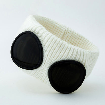 Einfarbiges Stirnband mit Schutzbrille - Weiß - Einheitsgröße - image 8