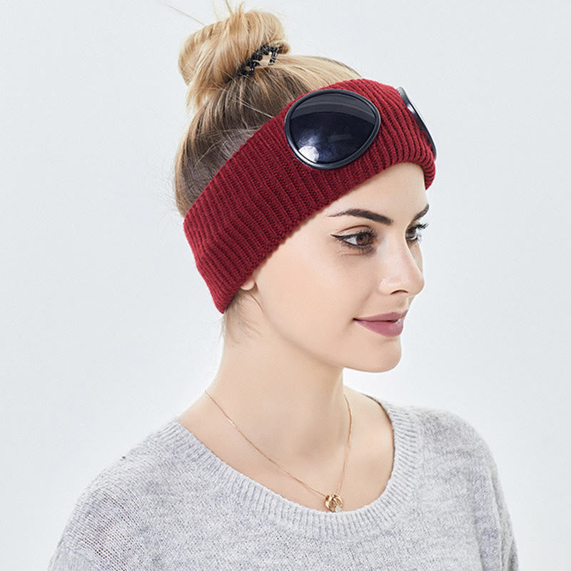 Einfarbiges Stirnband mit Schutzbrille - image 3