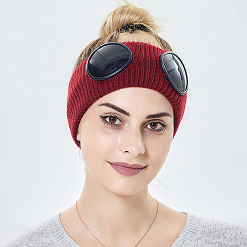 Einfarbiges Stirnband mit Schutzbrille - image 2