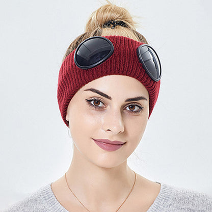 Einfarbiges Stirnband mit Schutzbrille - image 2