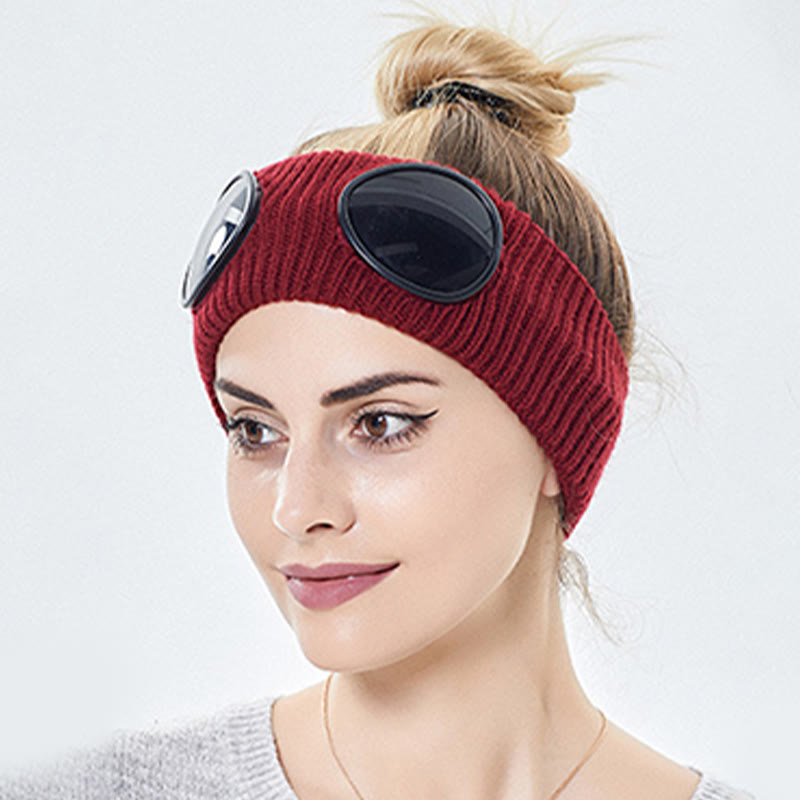 Einfarbiges Stirnband mit Schutzbrille - image 4
