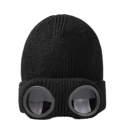 Warmhaltende Mütze mit Schutzbrille - Schwarz - Einheitsgröße - image 10