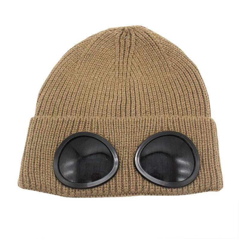 Warmhaltende Mütze mit Schutzbrille - Khaki - Einheitsgröße - image 14