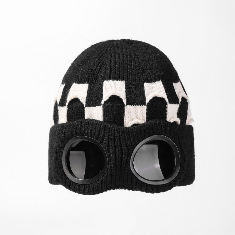 Grid Soft Beanie mit Schutzbrille - Schwarz - Einheitsgröße - image 12