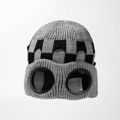 Grid Soft Beanie mit Schutzbrille - Grau - Einheitsgröße - image 11