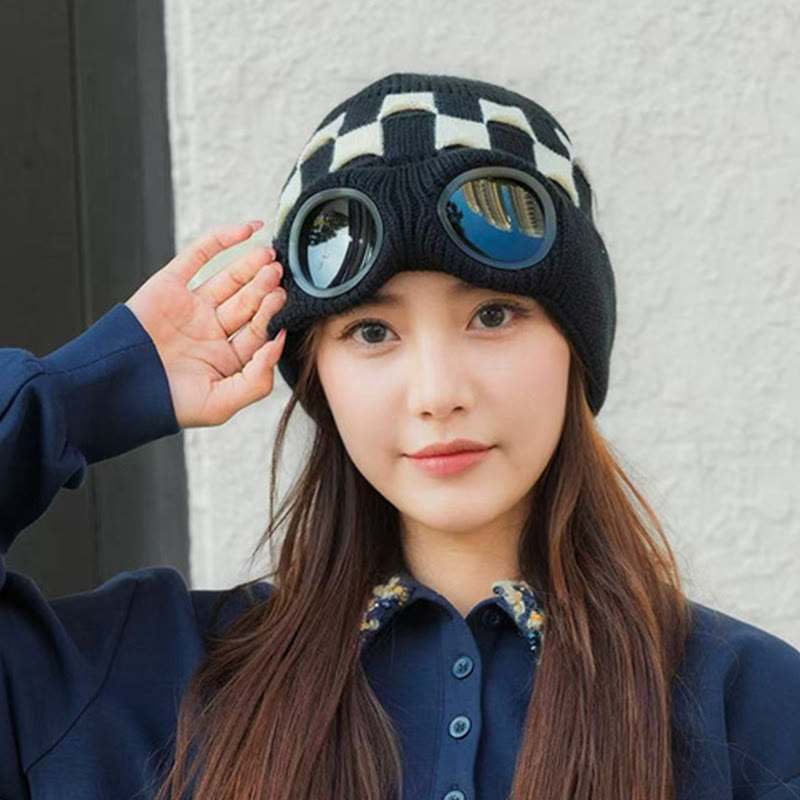 Grid Soft Beanie mit Schutzbrille - image 5