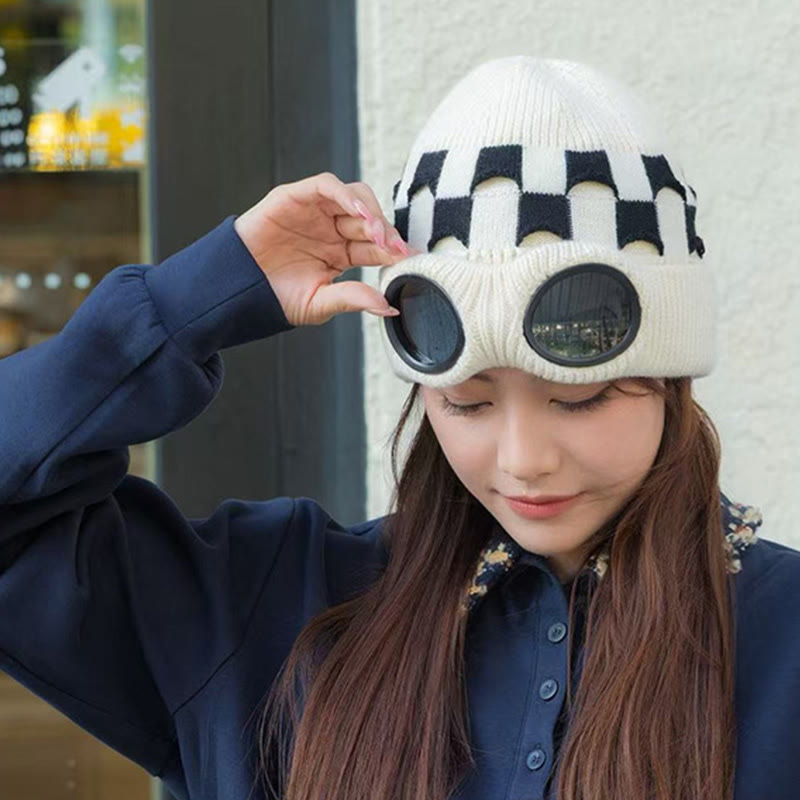 Grid Soft Beanie mit Schutzbrille - image 8