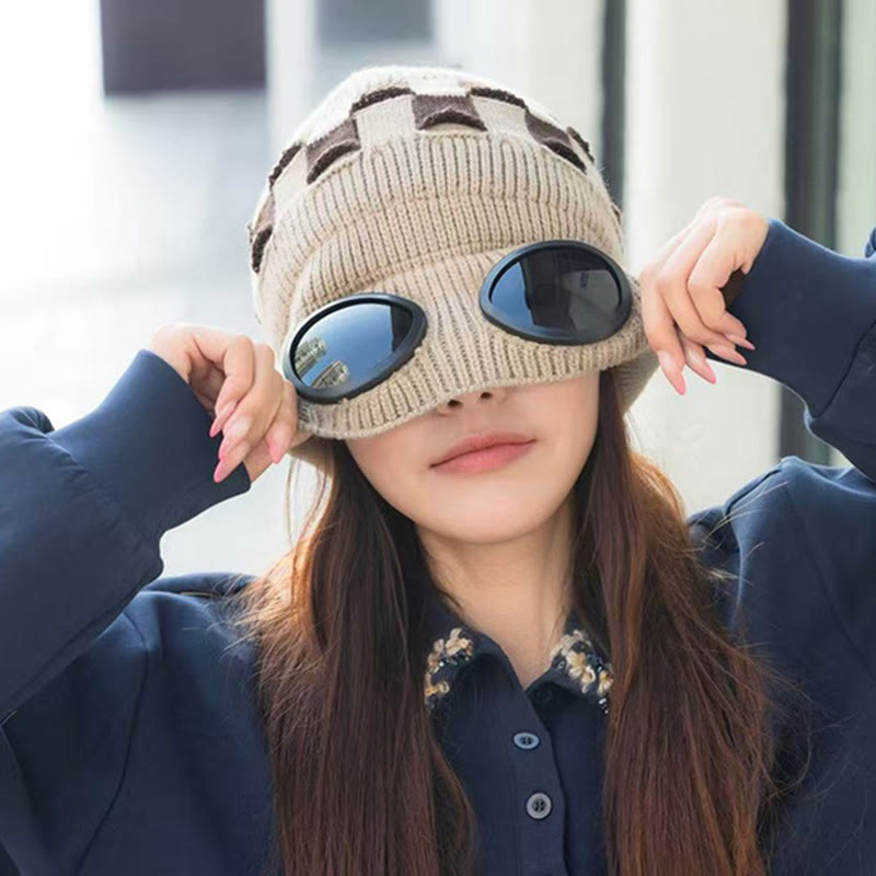 Grid Soft Beanie mit Schutzbrille - image 3